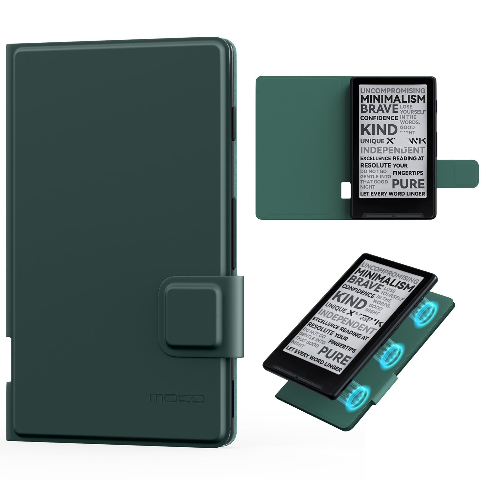 Briefcase Leather Slim - Custodia magnetica MoKo per X4 E-Reader