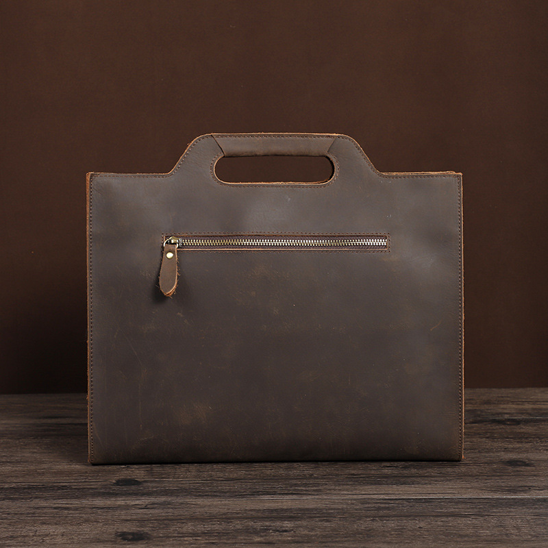 Cartella nera in pelle spessa  - Briefcase Leather Slim recensione e prezzo